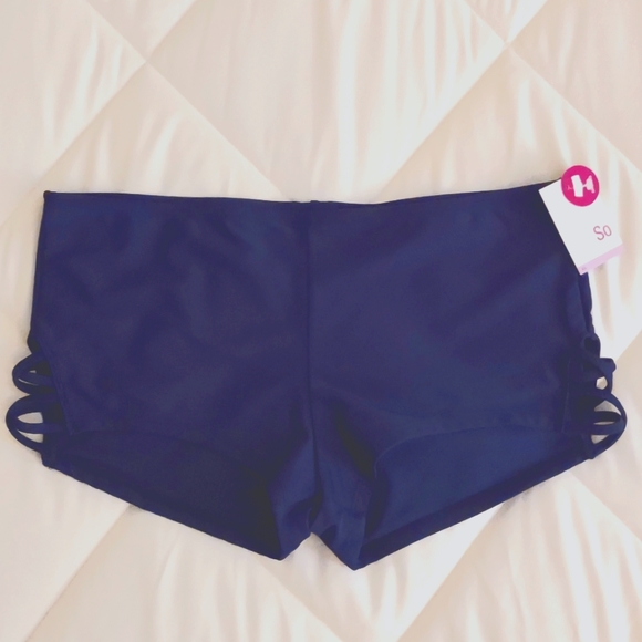 SO Swim Shorts Women's Sz XL Blue Nylon Spandex Polyester NWT - Picture 5 of 14